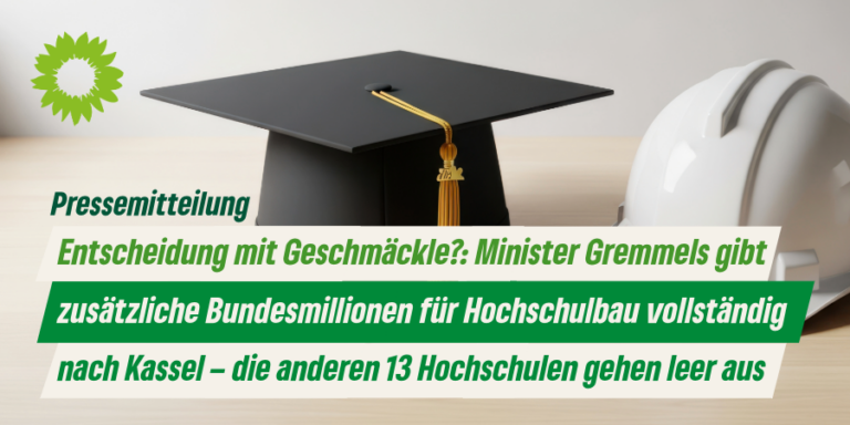 Entscheidung mit Geschmäckle?: Minister Gremmels gibt zusätzliche Bundesmillionen für Hochschulbau vollständig nach Kassel – die anderen 13 Hochschulen gehen leer aus.